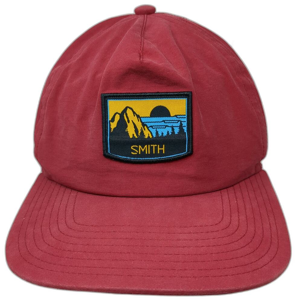 Smith 5 Panel Red Hat One Size Snapback Mountain Landscape Patch Outdoor Sports